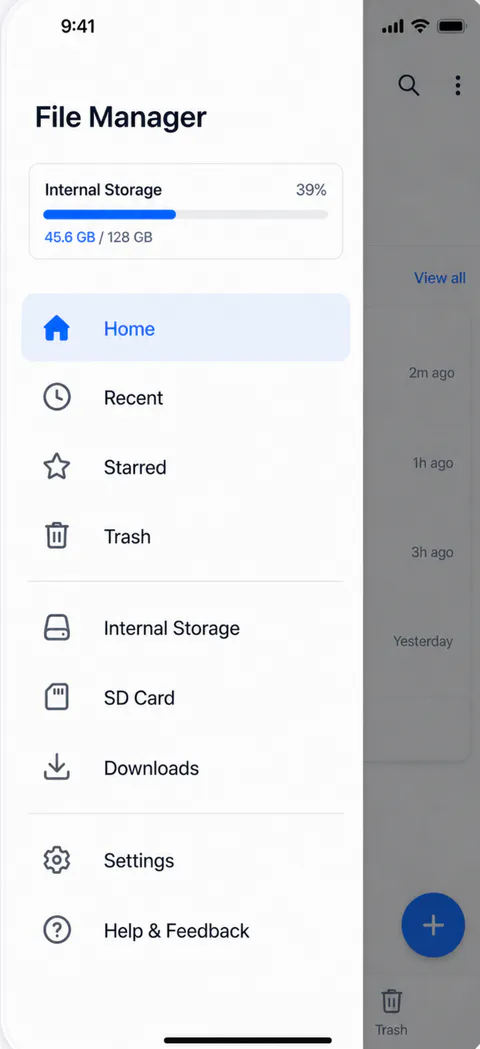 Fileora Browse screen