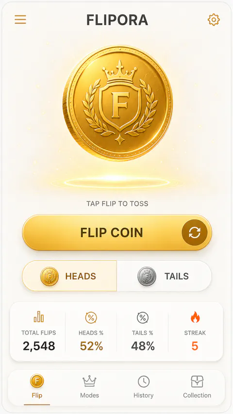Flipora Home screen