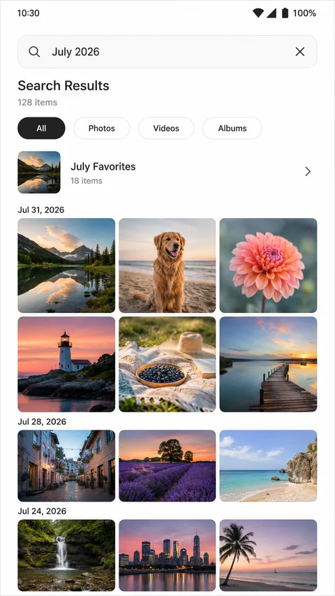 Luminest Home screen