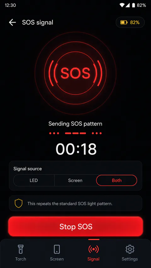 LumiSignal Home screen