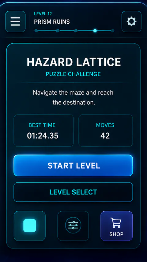 Mazelume Controls screen