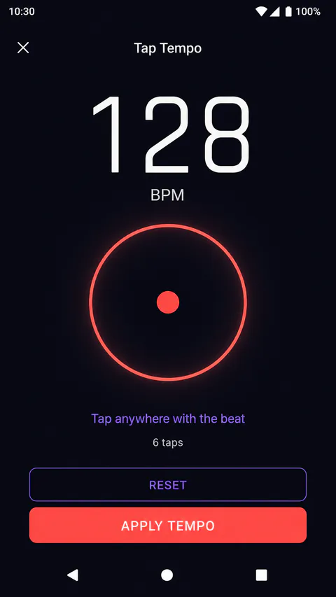 Metrivo Playback screen