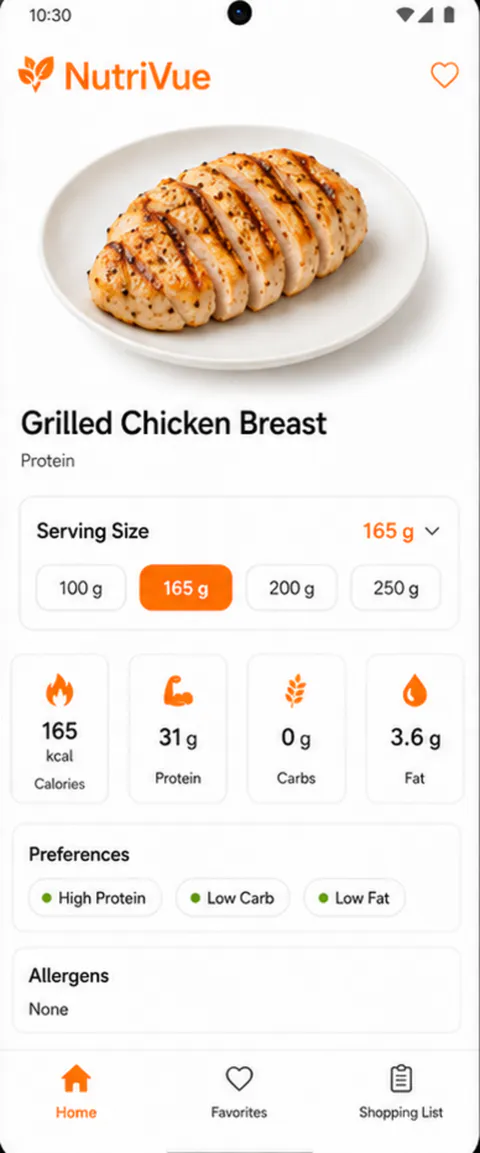 NutriVue Future-ready screen