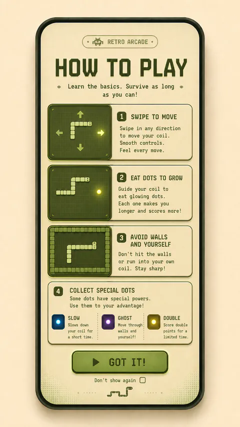 Pocket Coil Home screen