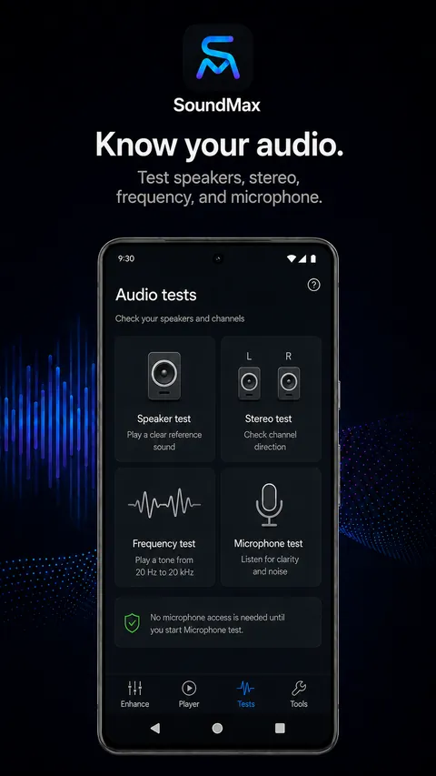 SoundMax Tests screen
