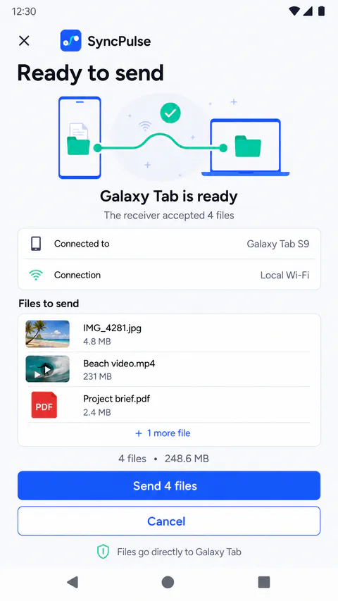 SyncPulse Browse screen