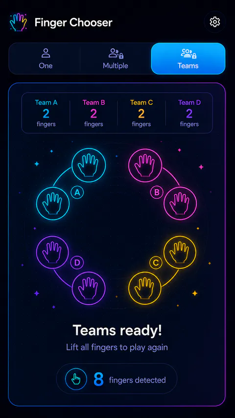 Tapnity Home screen