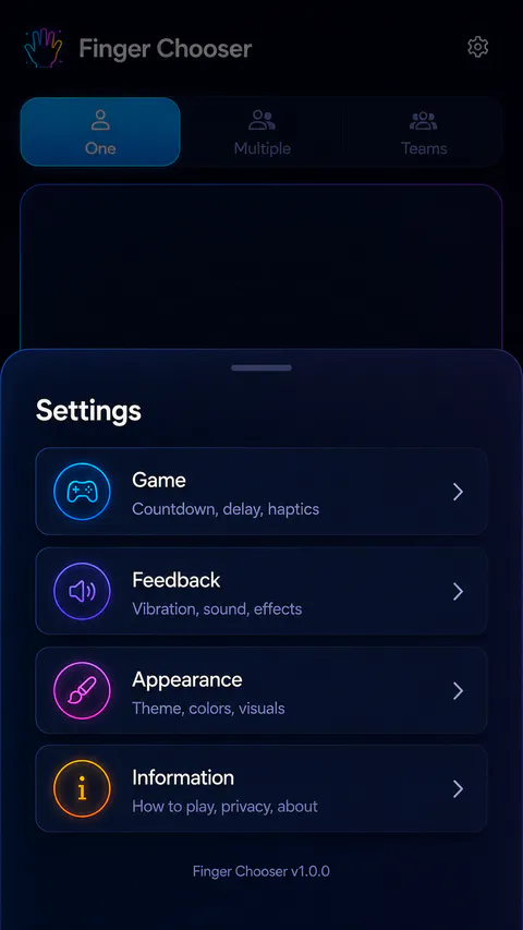 Tapnity Browse screen