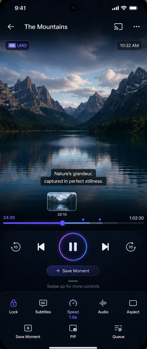 Virelo Playback screen