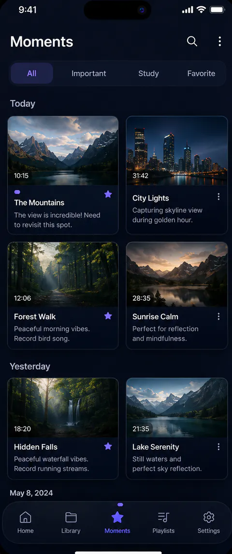 Virelo Home screen