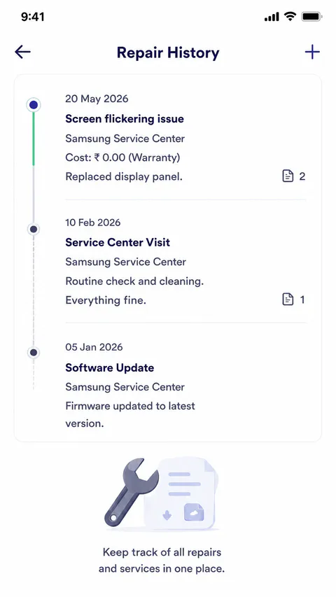 Warrinova Home screen
